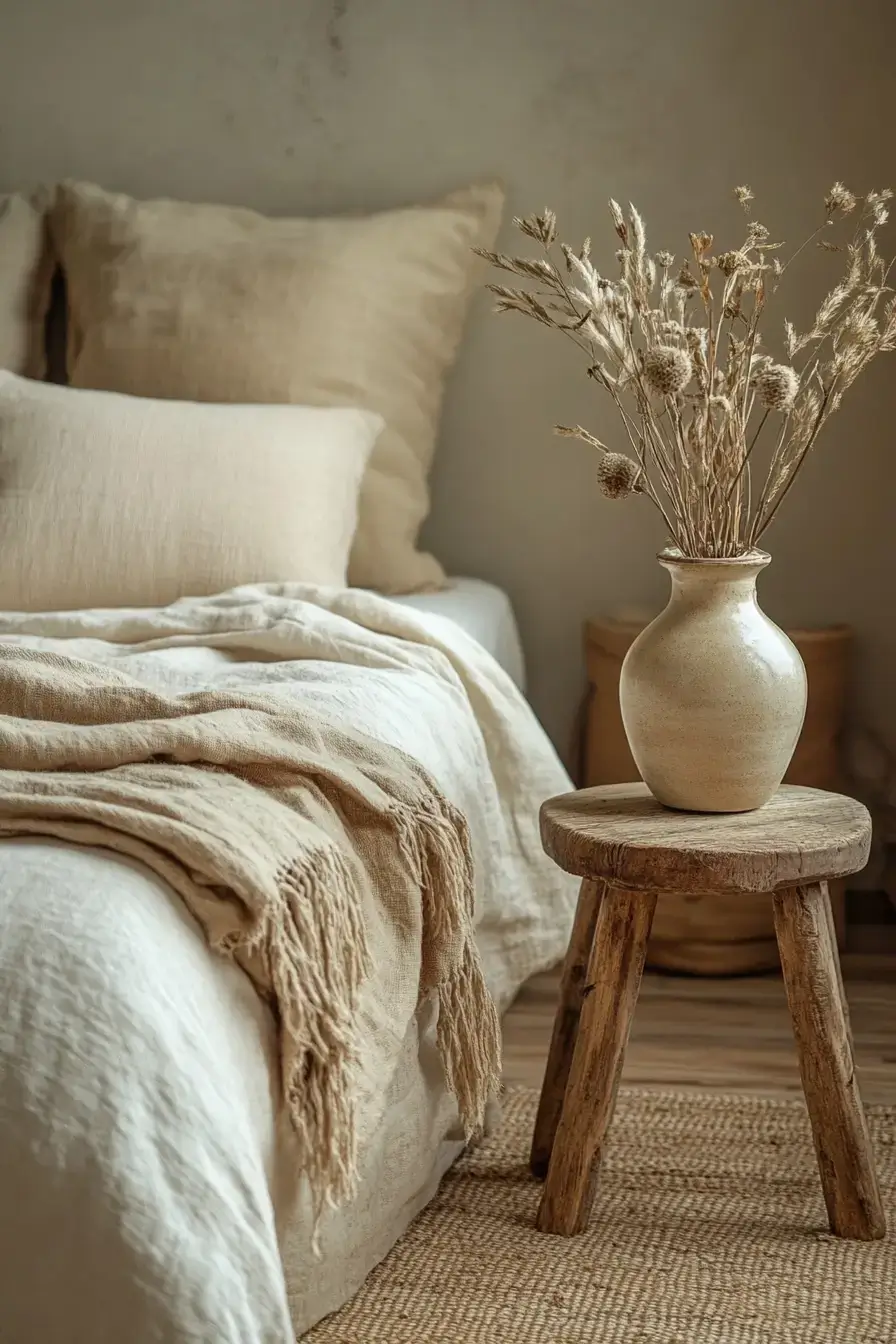 29 Minimalist Boho Bedroom Ideas That Balance Bare and Cozy minimalist boho bedrooms