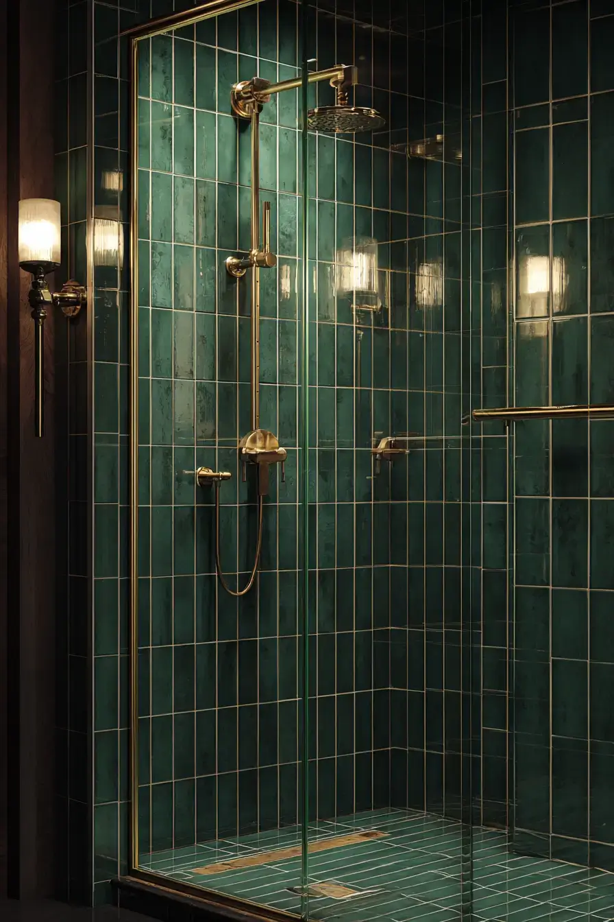 29 Emerald Green Bathroom Ideas That Prove Bold Color Works emerald green bathroom