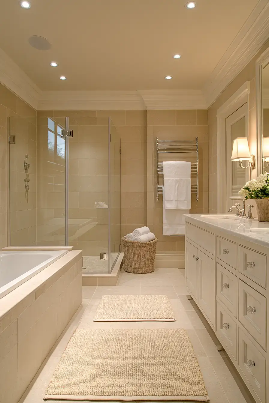 27 Beige Bathroom Looks That Stay Calm Even on Busy Mornings beige bathroom ideas