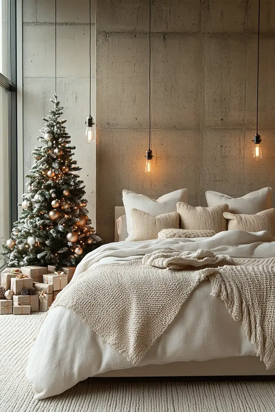 31 Christmas Bedroom Ideas That Feel Warm Without the Glitter Overload christmas bedroom
