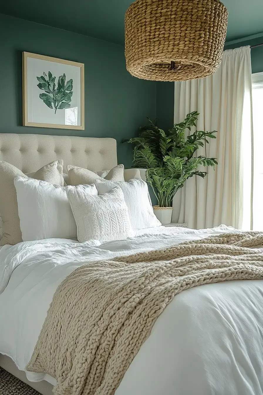 29 Emerald Green Bedroom Ideas for a Deep, Restful Retreat emerald green bedroom