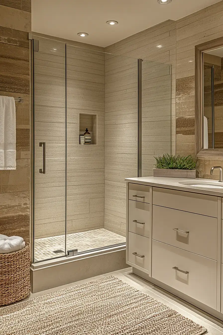 29 Rustic Walk In Shower Ideas That Bring the Cabin Spa Home rustic walk in shower ideas