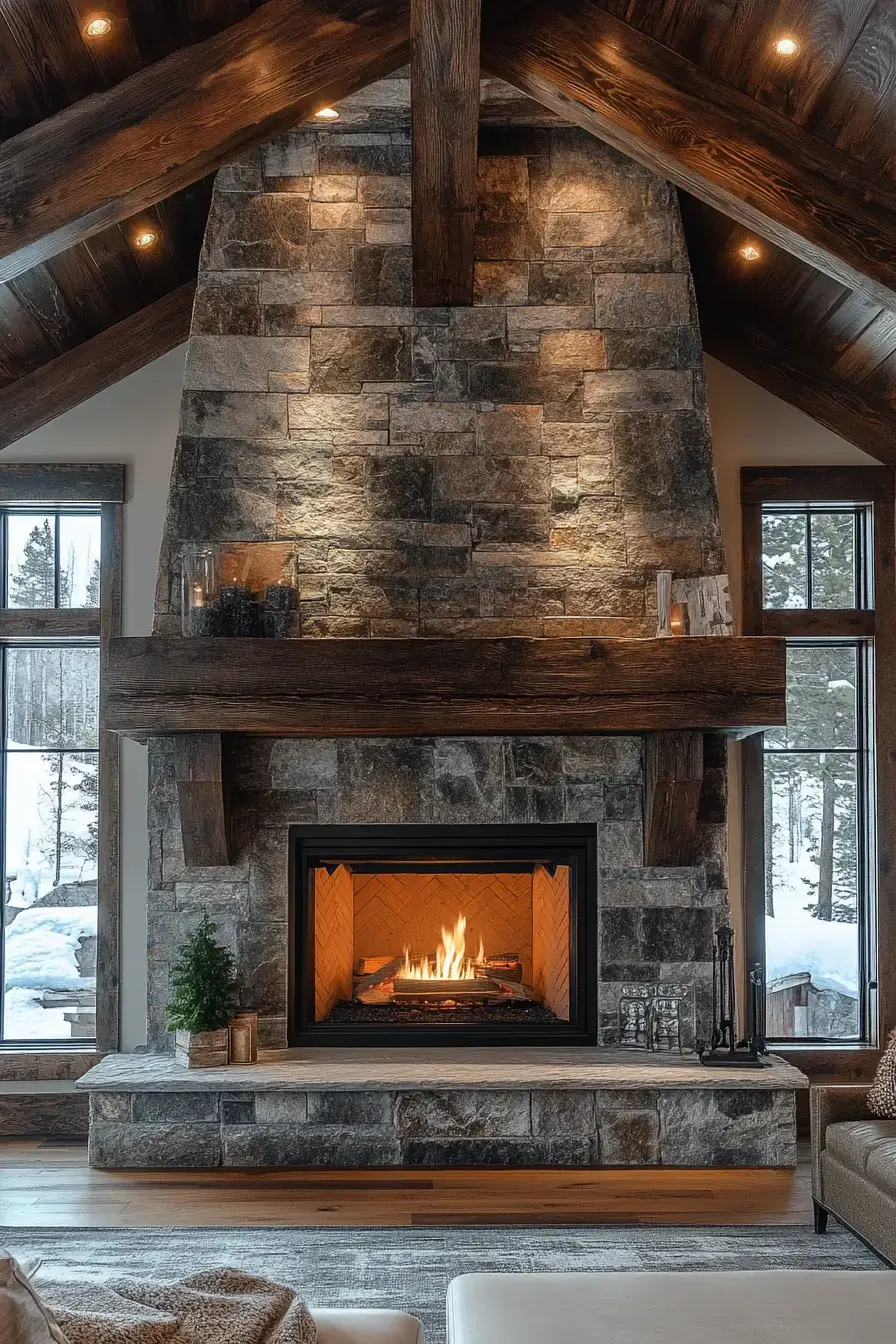 29 Rustic Farmhouse Fireplace Ideas That Anchor the Whole Room rustic farmhouse fireplace