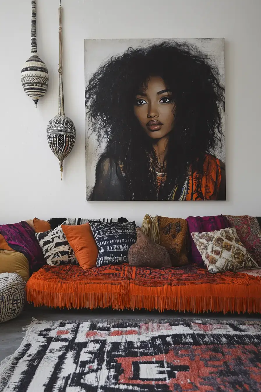 29 Afro Boho Living Room Ideas That Feel Lived-In, Not Staged afro boho living room
