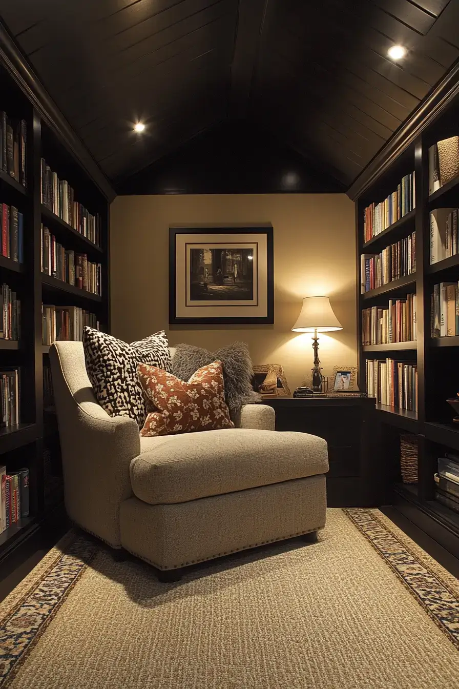 25 Cozy Home Library Corners That Make You Want to Stay Up Reading cozy home library
