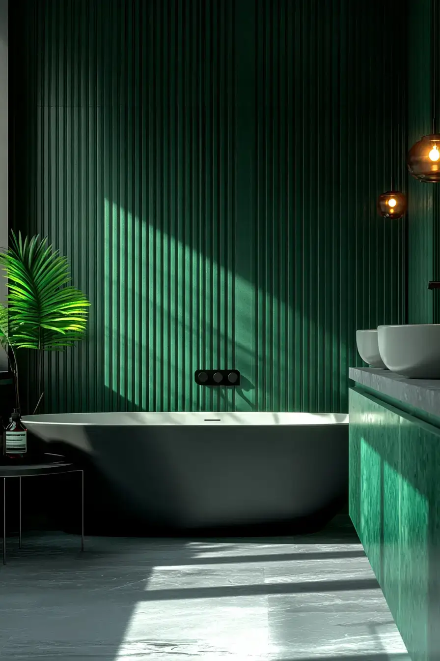 29 Emerald Green Bathroom Ideas That Prove Bold Color Works emerald green bathroom