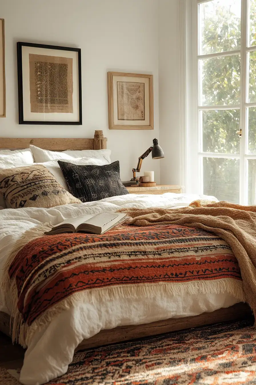 29 Afro Boho Bedroom Ideas That Turn Sleep Spaces Into Sanctuaries afro boho bedroom
