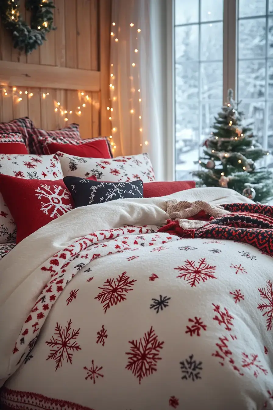 31 Christmas Bedroom Ideas That Feel Warm Without the Glitter Overload christmas bedroom