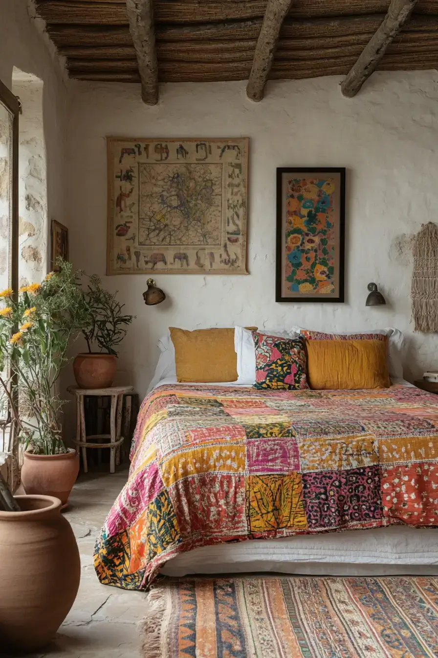29 Afro Boho Bedroom Ideas That Turn Sleep Spaces Into Sanctuaries afro boho bedroom