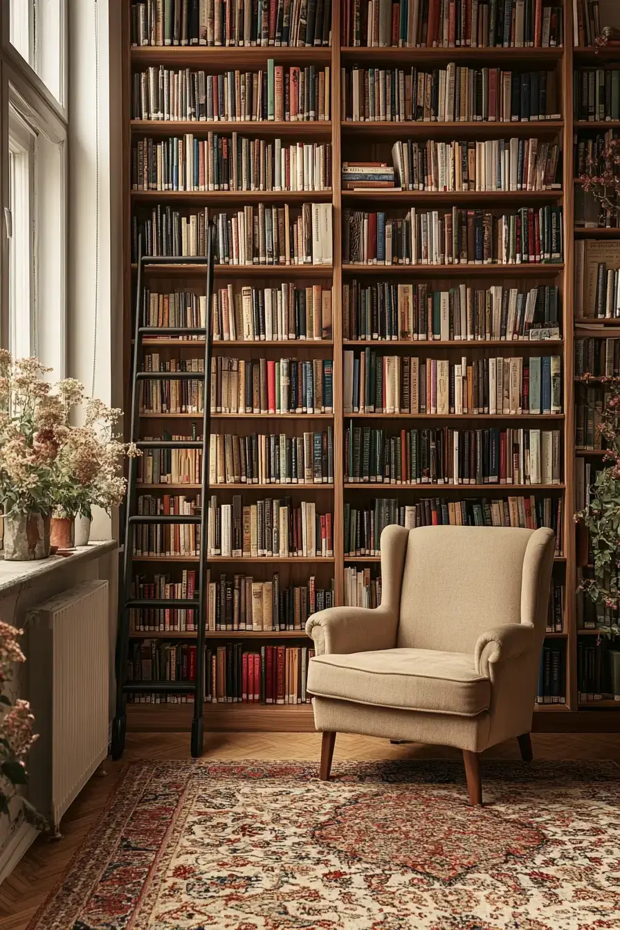 25 Cozy Home Library Corners That Make You Want to Stay Up Reading cozy home library