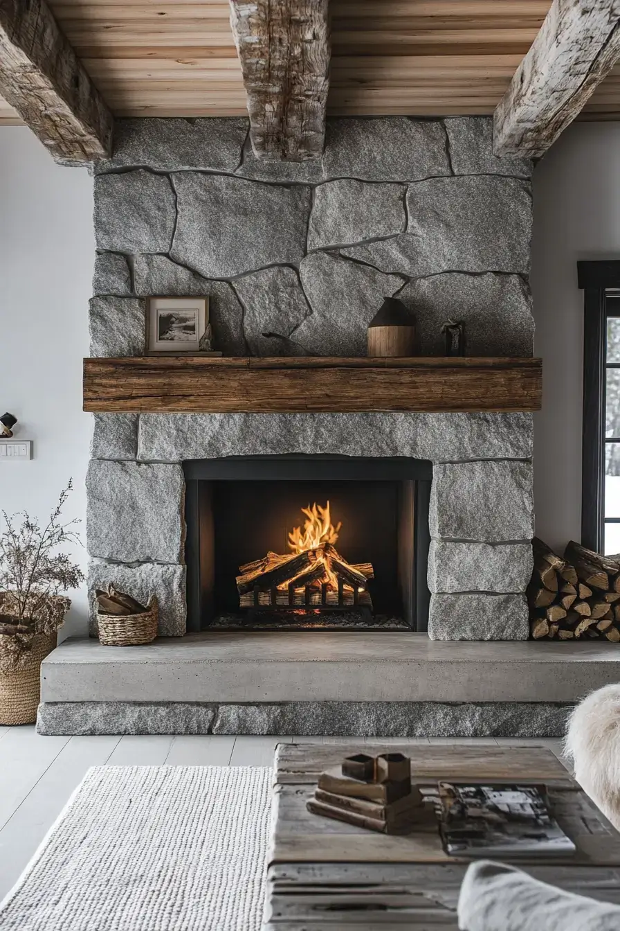 29 Rustic Farmhouse Fireplace Ideas That Anchor the Whole Room rustic farmhouse fireplace