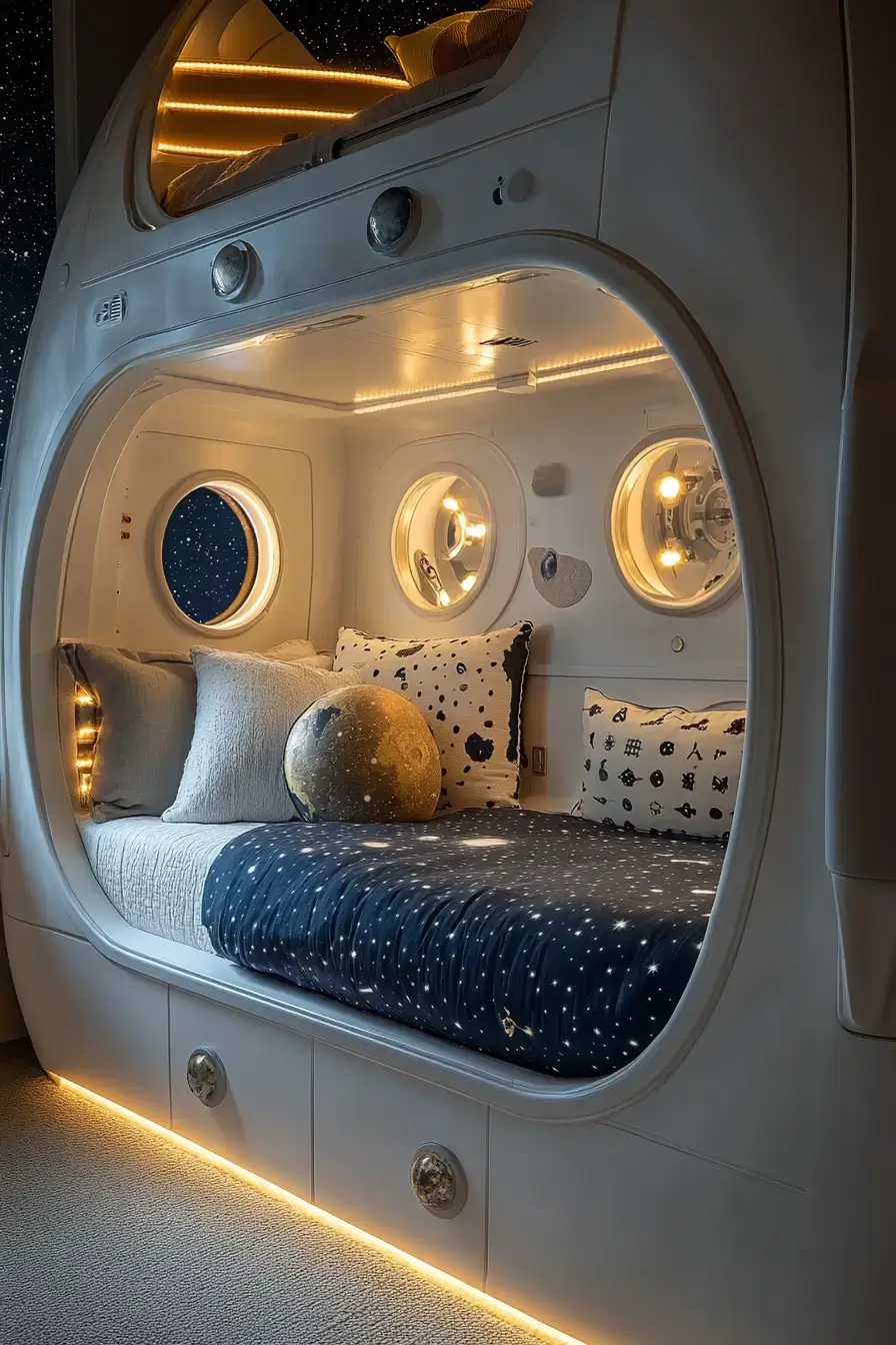 29 Space Themed Bedroom Ideas That Feel Like a Quiet Orbit space themed bedroom