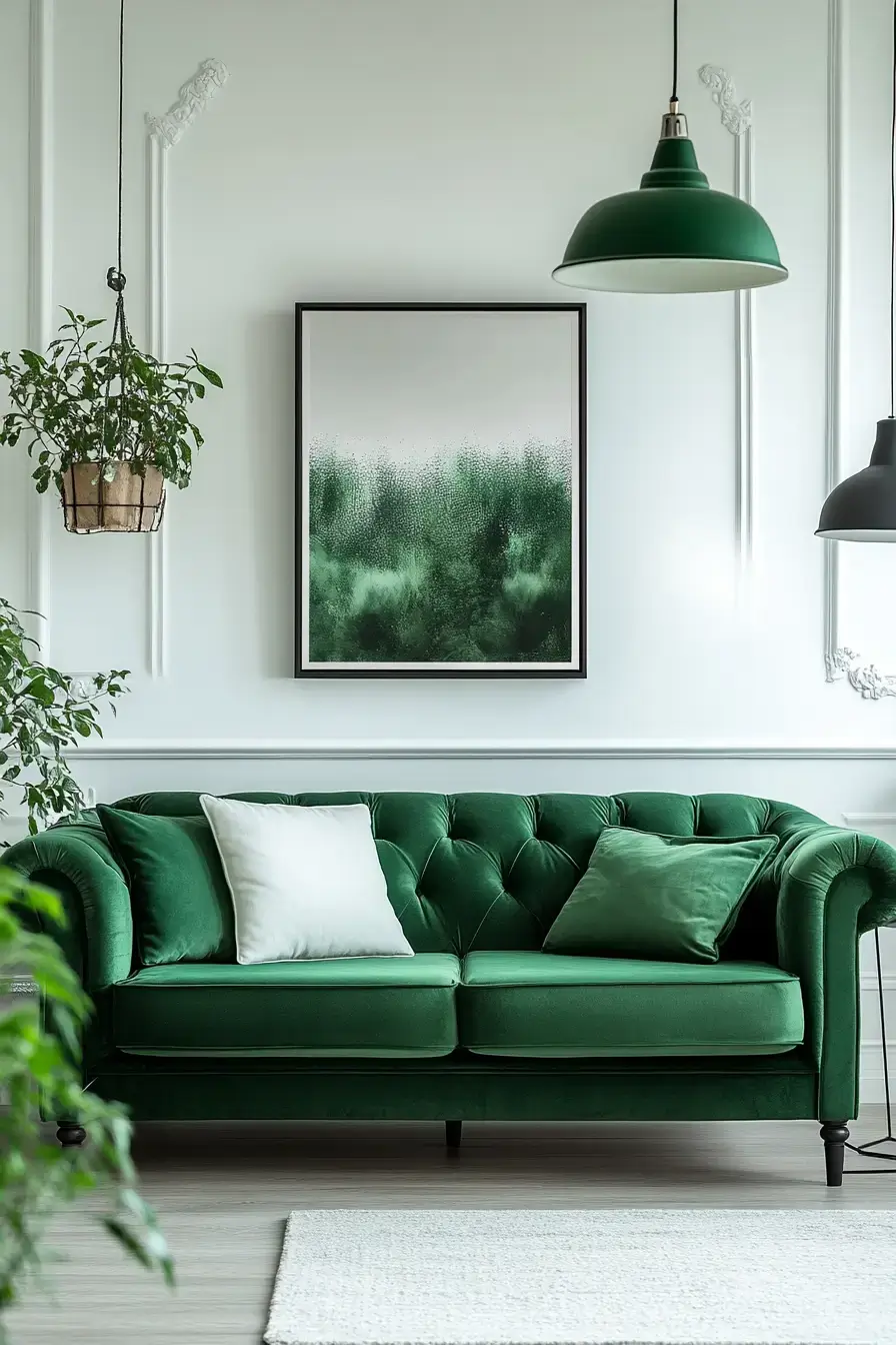 29 Emerald Green Living Room Ideas That Feel Rich Without Trying emerald green living room