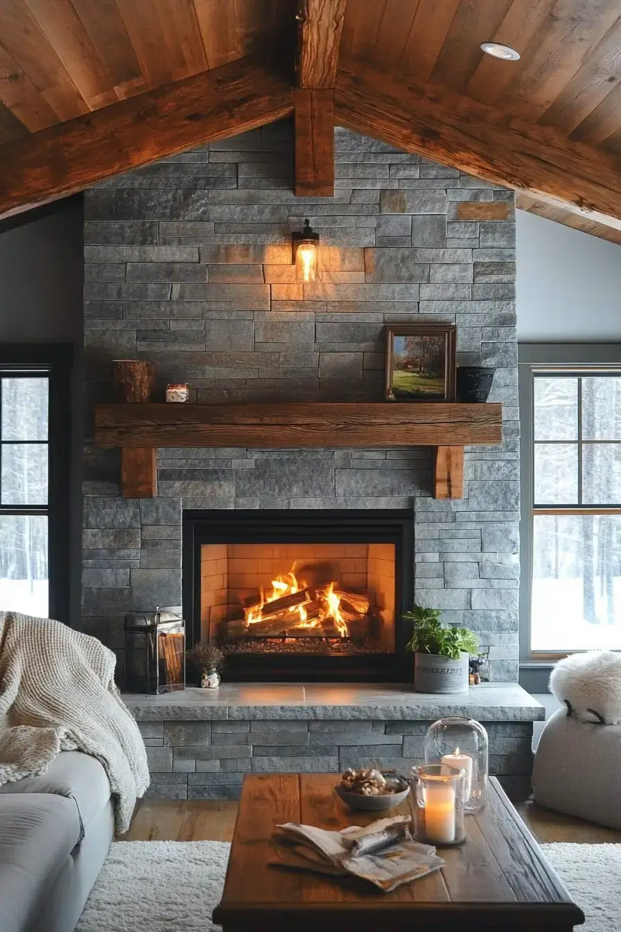 29 Rustic Farmhouse Fireplace Ideas That Anchor the Whole Room rustic farmhouse fireplace