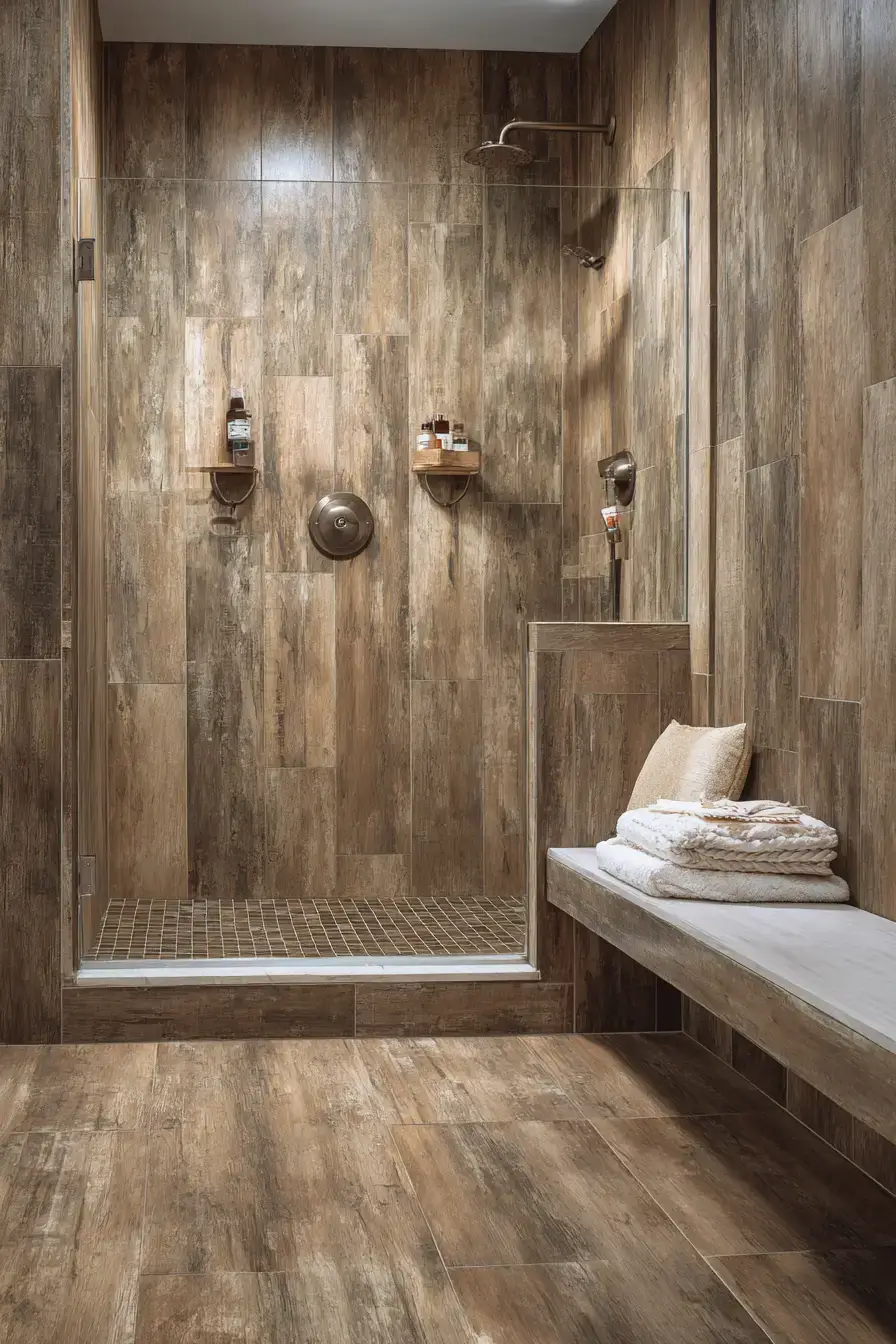29 Rustic Walk In Shower Ideas That Bring the Cabin Spa Home rustic walk in shower ideas