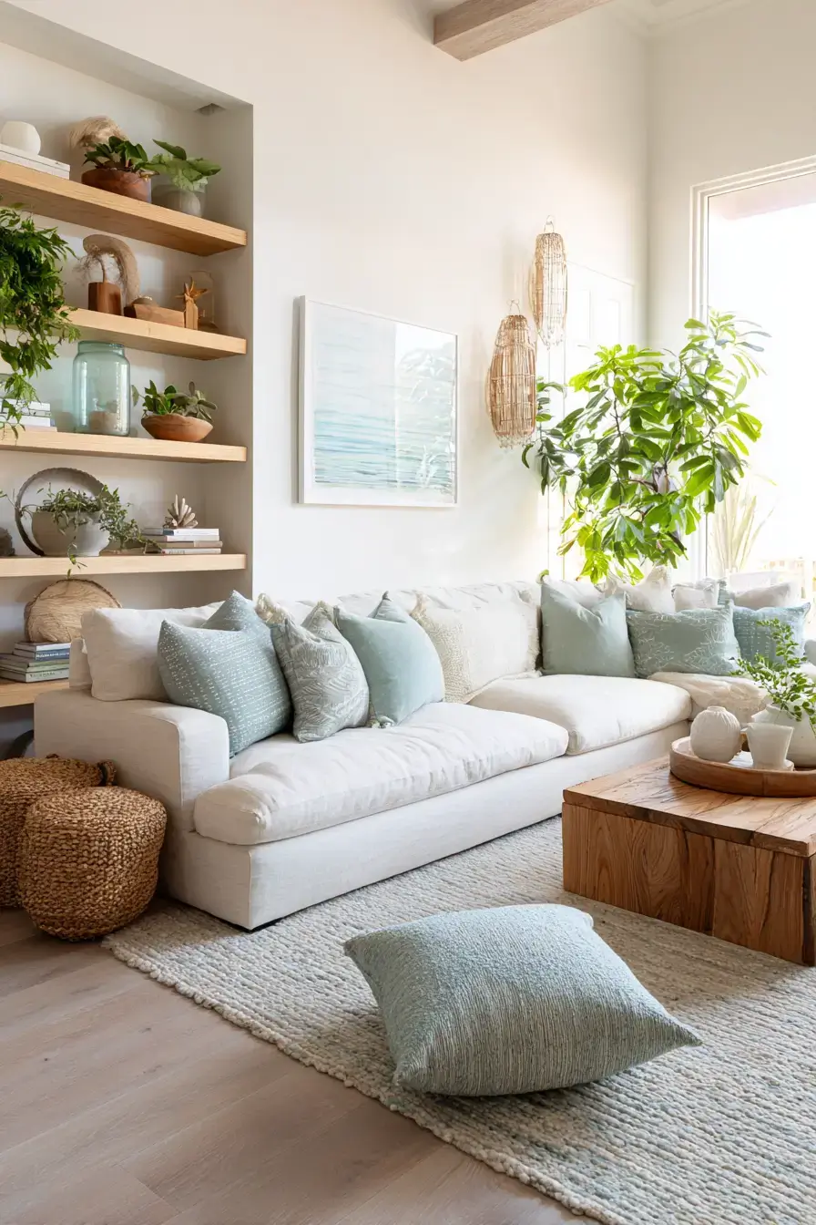 29 Modern Coastal Living Room Ideas With a Clean, Breezy Edge modern coastal living room