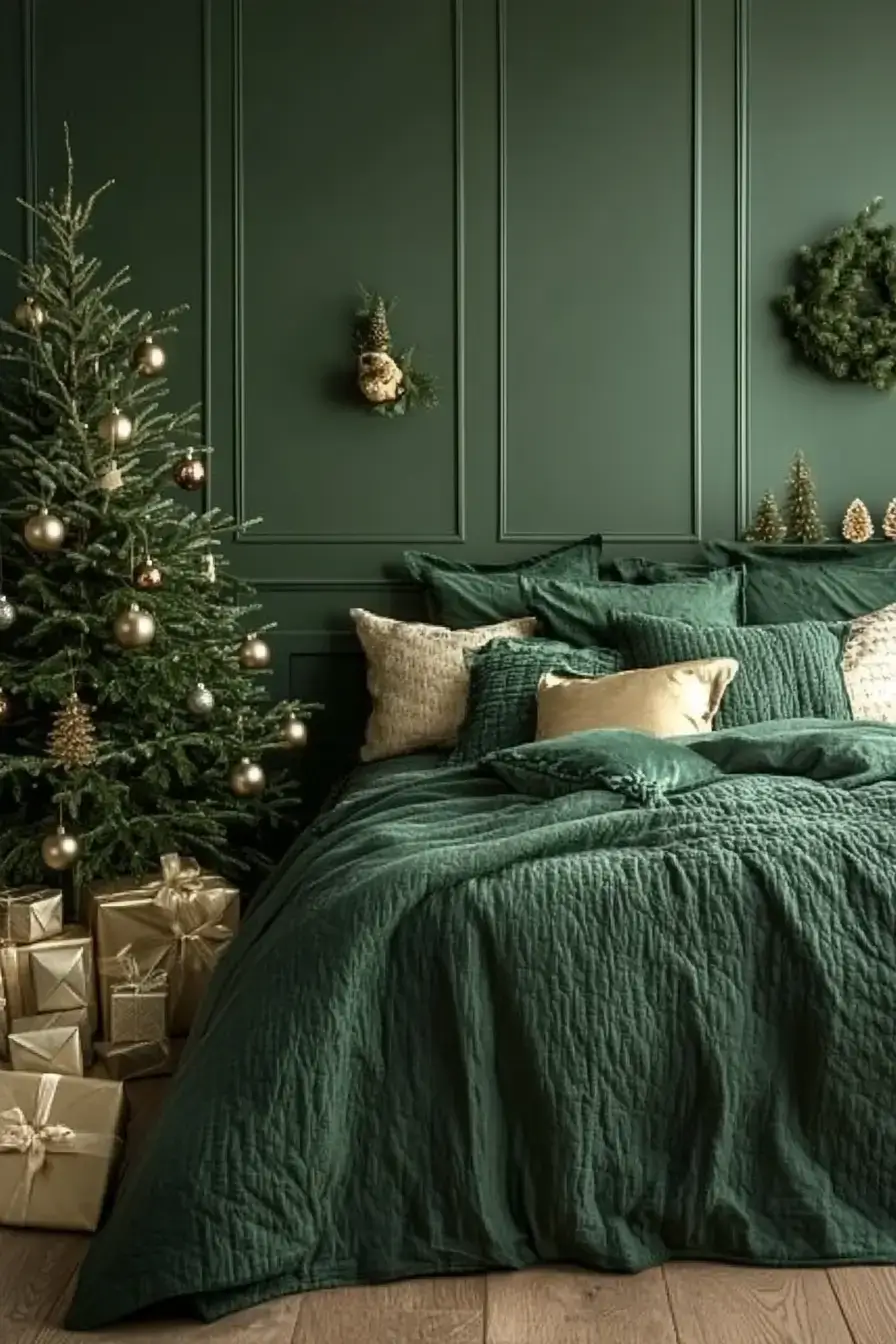 31 Christmas Bedroom Ideas That Feel Warm Without the Glitter Overload christmas bedroom
