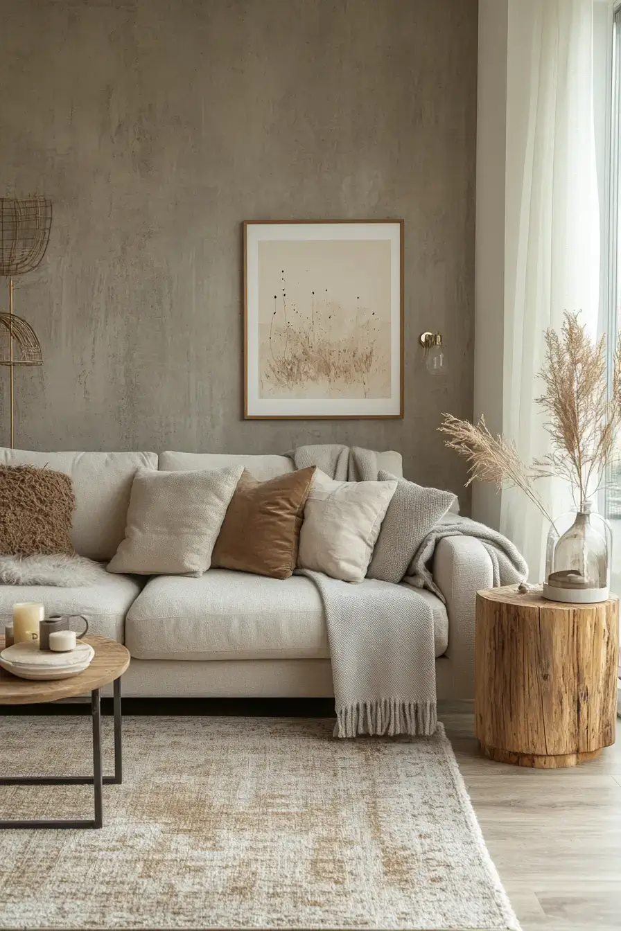 25 Grey and Beige Living Room Mixes That Actually Stay Warm grey and beige living room