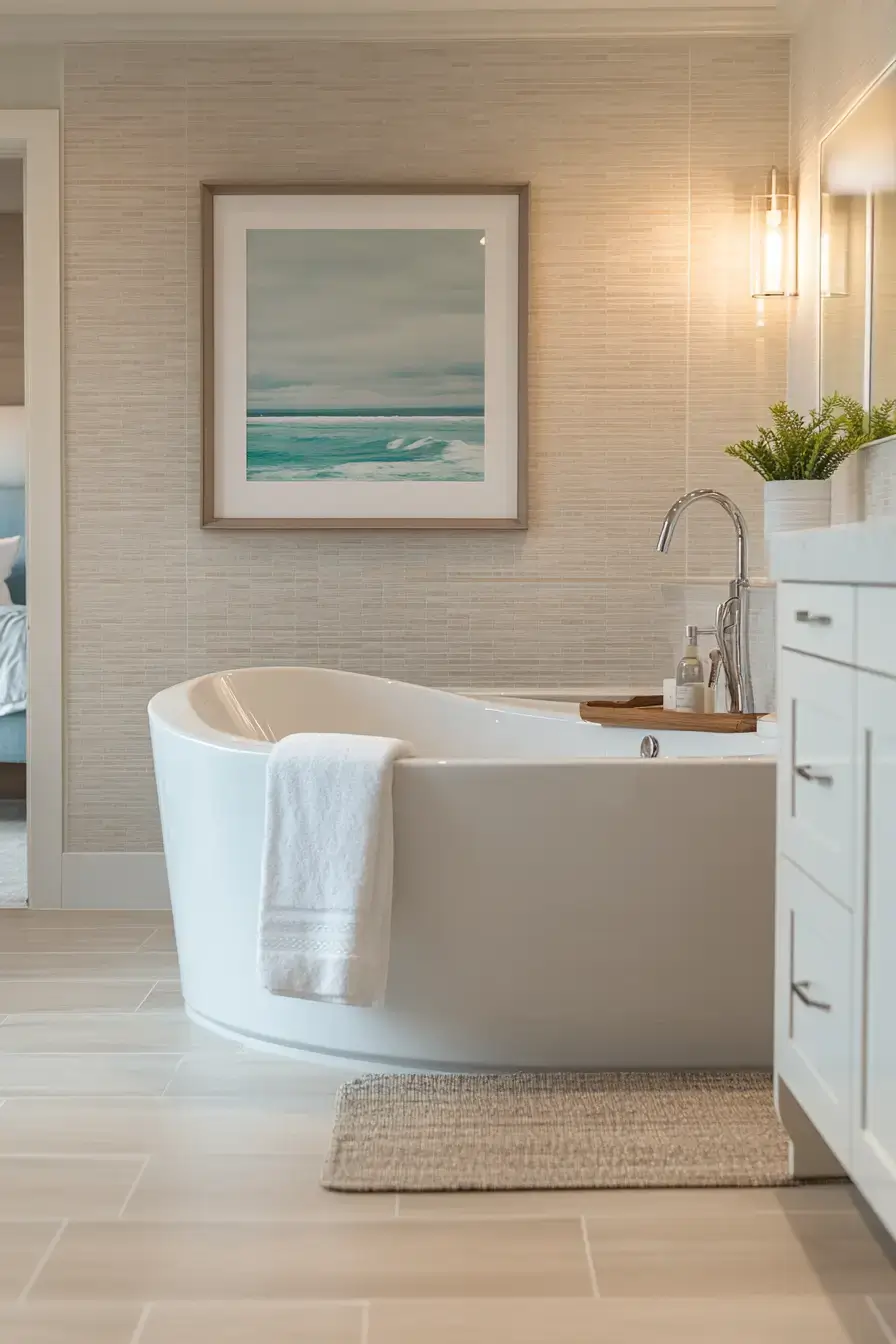 29 Modern Coastal Bathroom Ideas That Feel Spa-Calm modern coastal bathroom