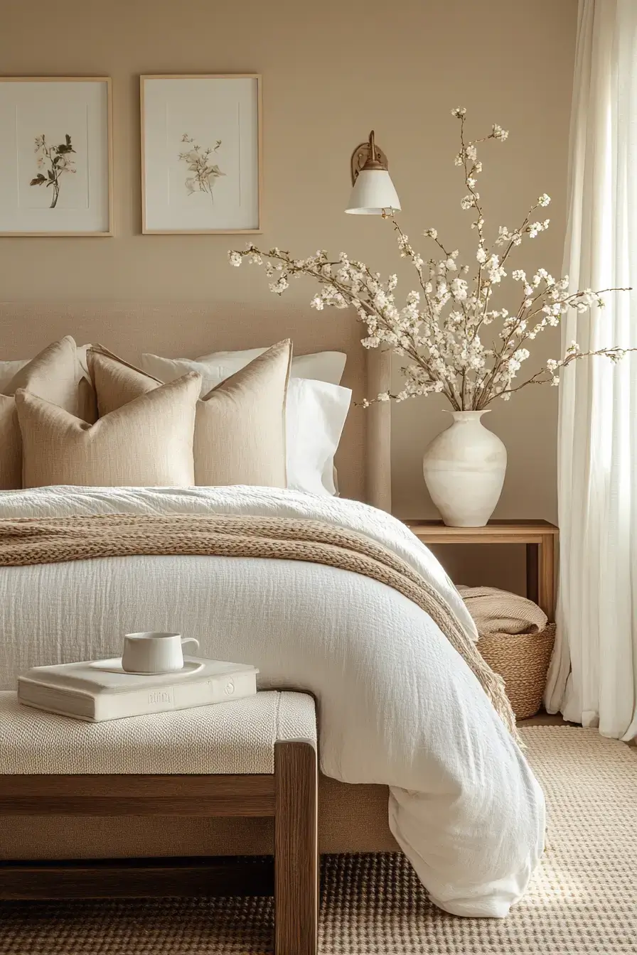 29 Beige Bedroom Ideas for Waking Up with the Light beige bedroom