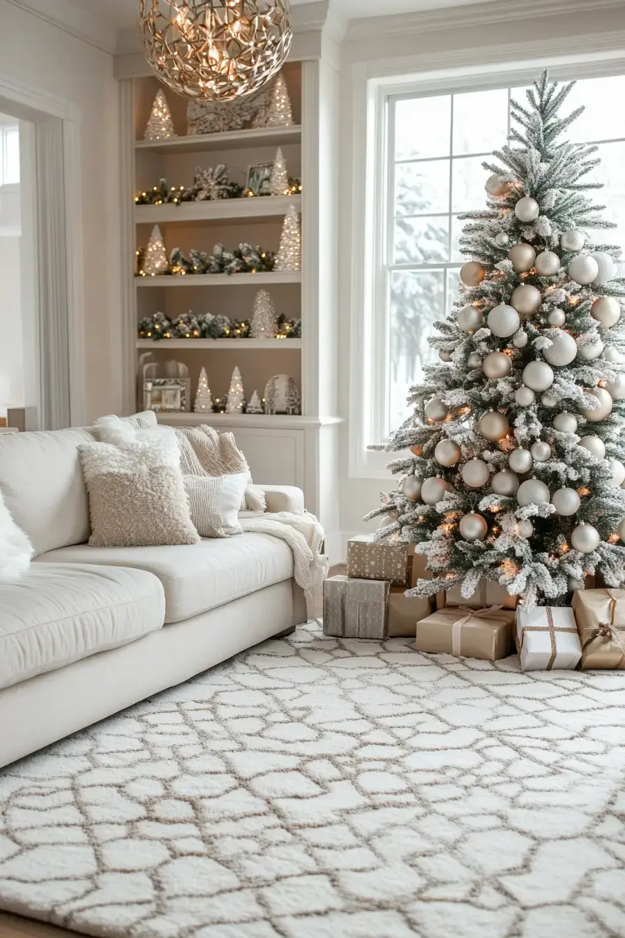29 Christmas Living Room Setups That Feel Like a Real Holiday Evening christmas living room