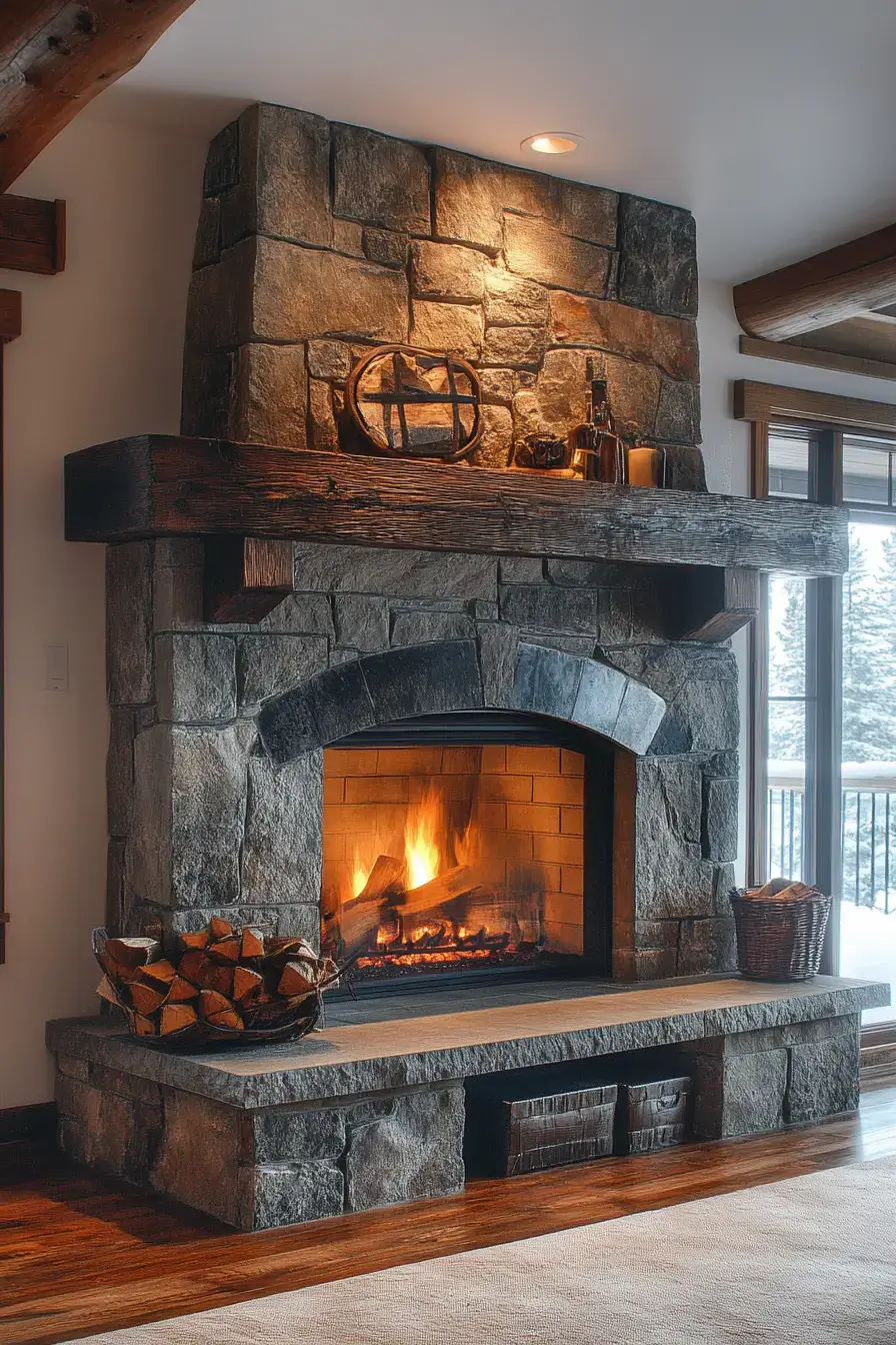 29 Rustic Farmhouse Fireplace Ideas That Anchor the Whole Room rustic farmhouse fireplace