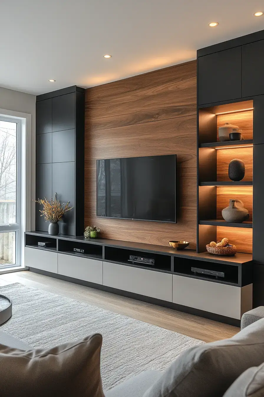 29 TV Unit Decor Ideas That Make the Living Room Feel Pulled Together tv unit decor
