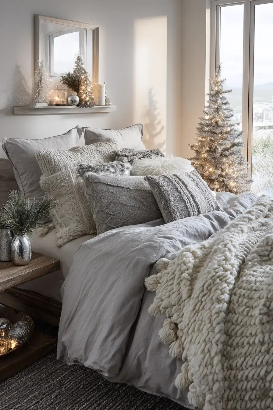 31 Christmas Bedroom Ideas That Feel Warm Without the Glitter Overload christmas bedroom