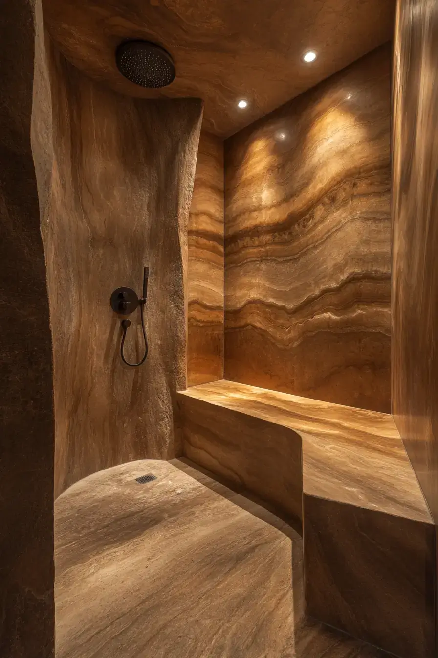 29 Rustic Walk In Shower Ideas That Bring the Cabin Spa Home rustic walk in shower ideas