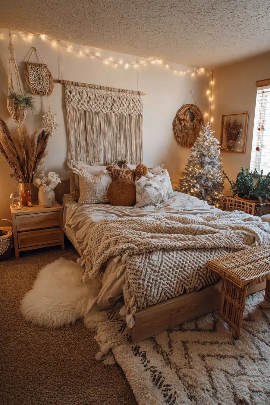 31 Christmas Bedroom Ideas That Feel Warm Without the Glitter Overload christmas bedroom