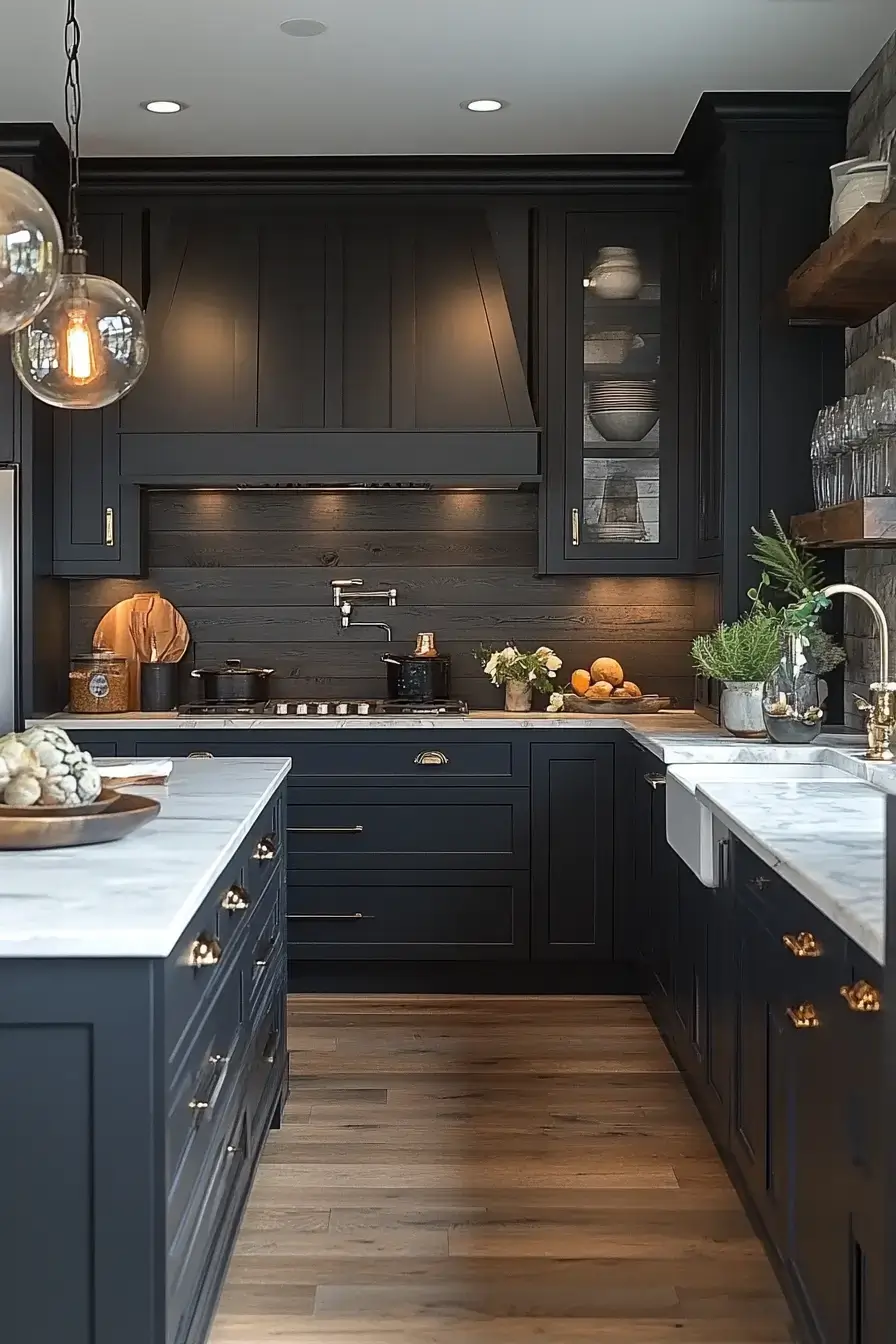 29 Dark Rustic Kitchen Ideas That Nail the Cozy Cabin Mood dark rustic kitchen