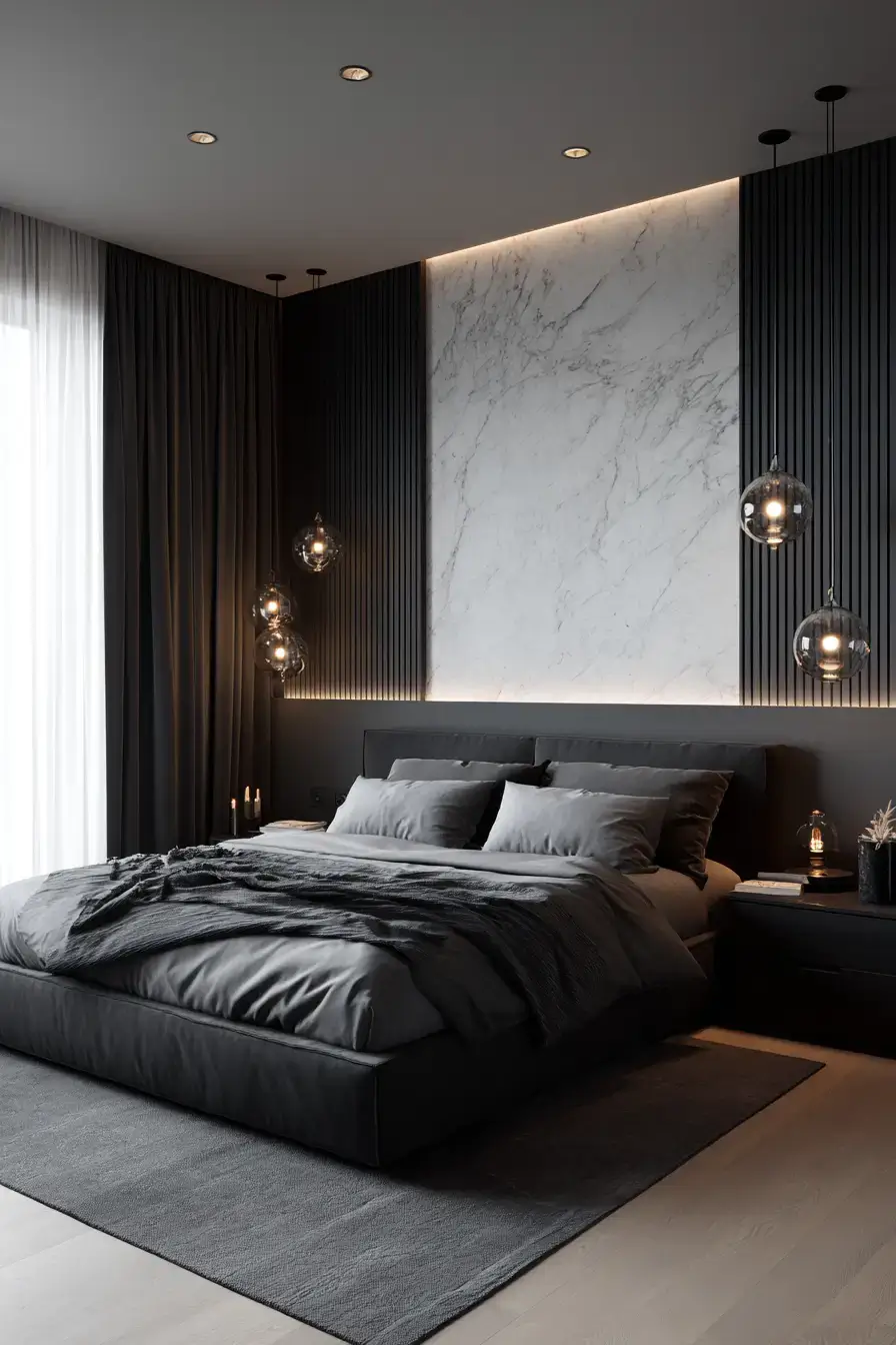 29 Black Themed Bedroom Ideas That Read Cozy, Not Cold black themed bedroom