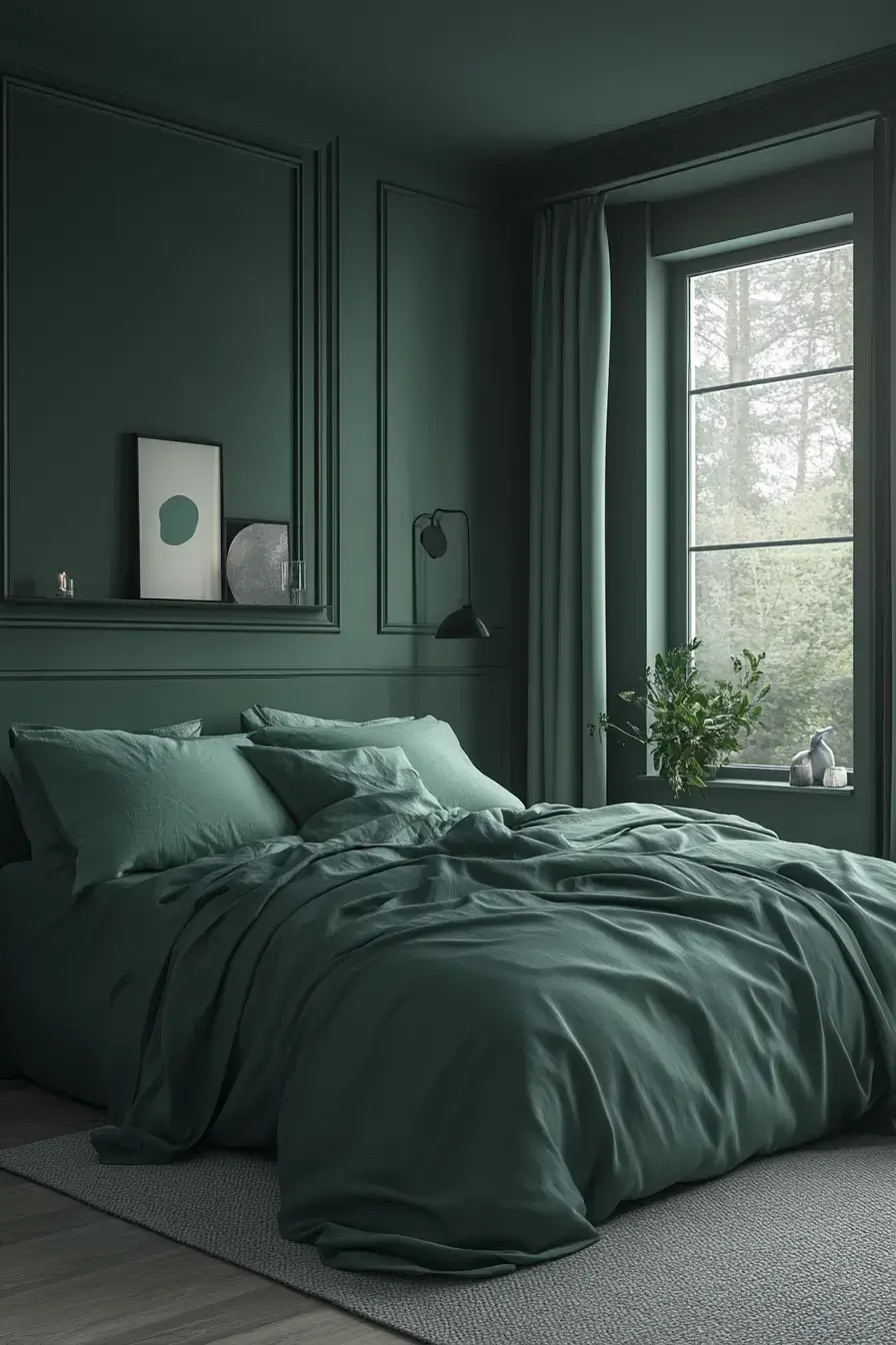 29 Emerald Green Bedroom Ideas for a Deep, Restful Retreat emerald green bedroom