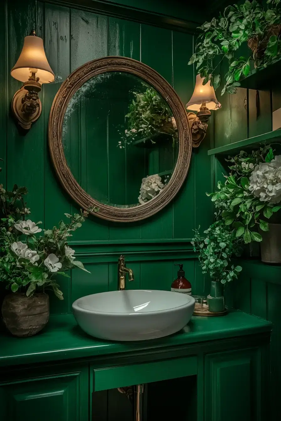 29 Emerald Green Bathroom Ideas That Prove Bold Color Works emerald green bathroom