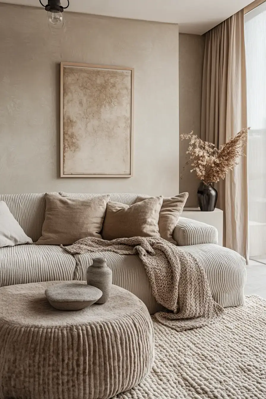 25 Grey and Beige Living Room Mixes That Actually Stay Warm grey and beige living room
