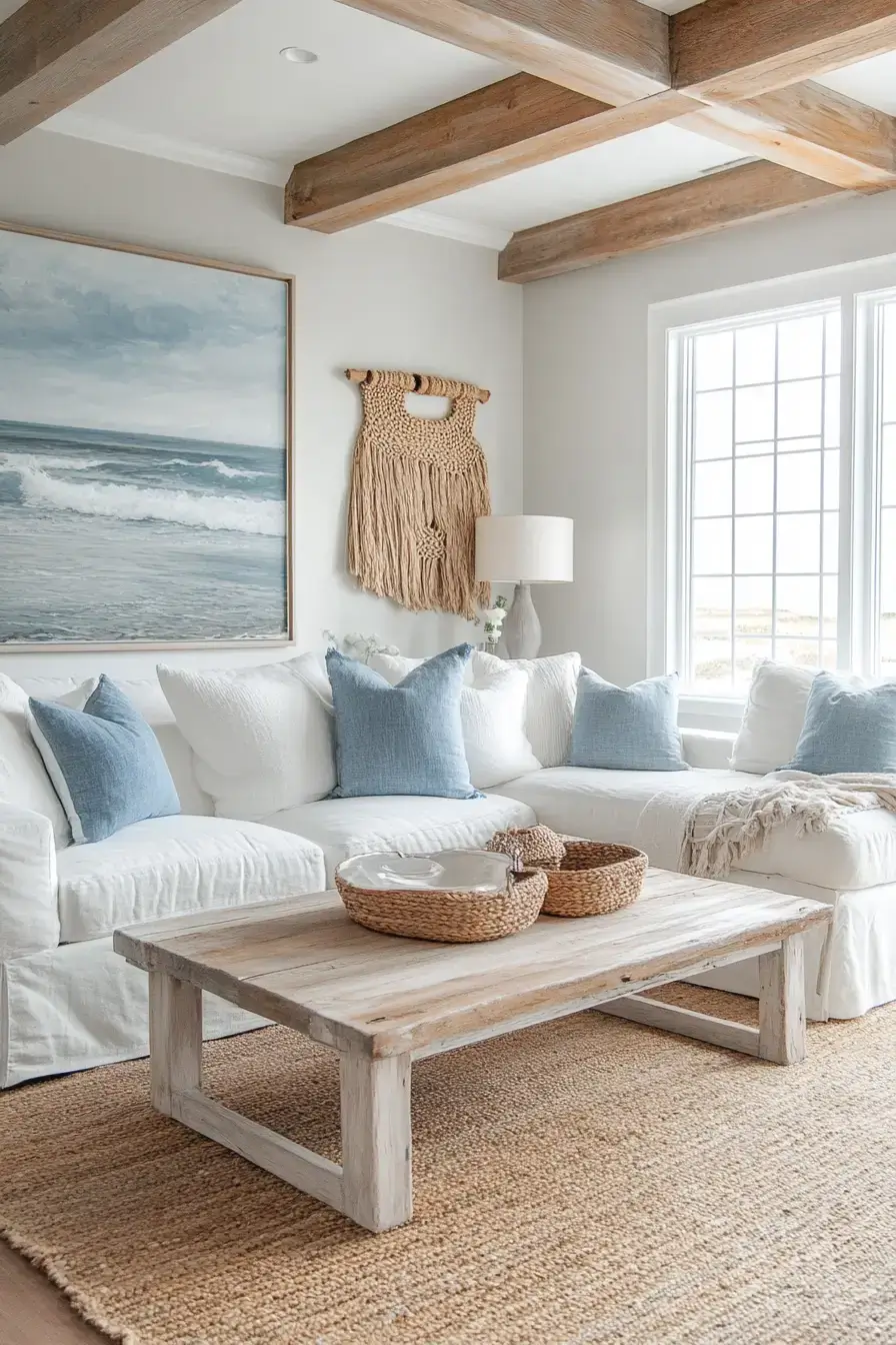 29 Modern Coastal Living Room Ideas With a Clean, Breezy Edge modern coastal living room