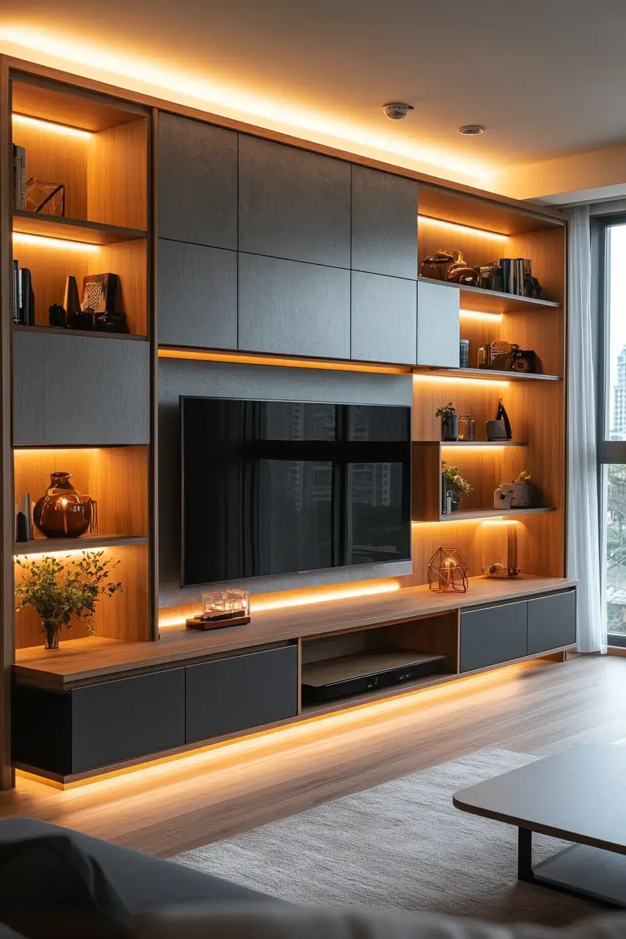 29 TV Unit Decor Ideas That Make the Living Room Feel Pulled Together tv unit decor