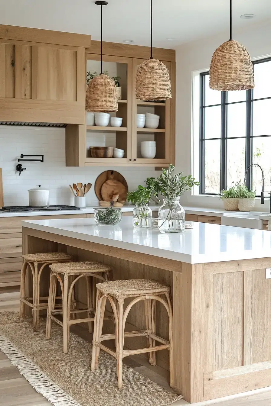 29 Modern Coastal Kitchen Ideas That Pair Marble With Driftwood modern coastal kitchen