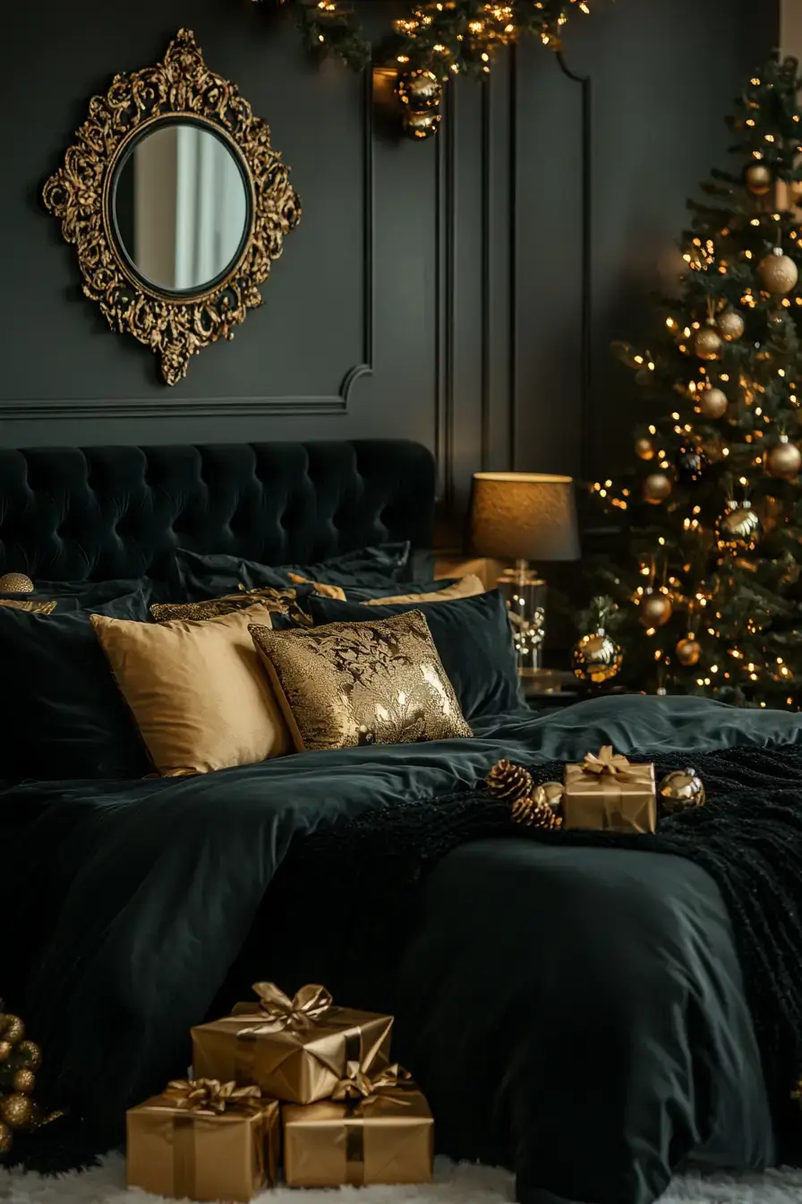 31 Christmas Bedroom Ideas That Feel Warm Without the Glitter Overload christmas bedroom