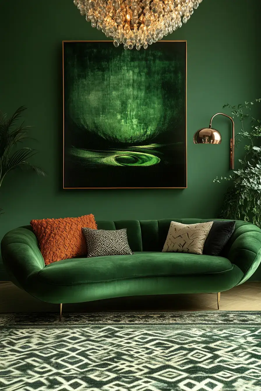 29 Emerald Green Living Room Ideas That Feel Rich Without Trying emerald green living room