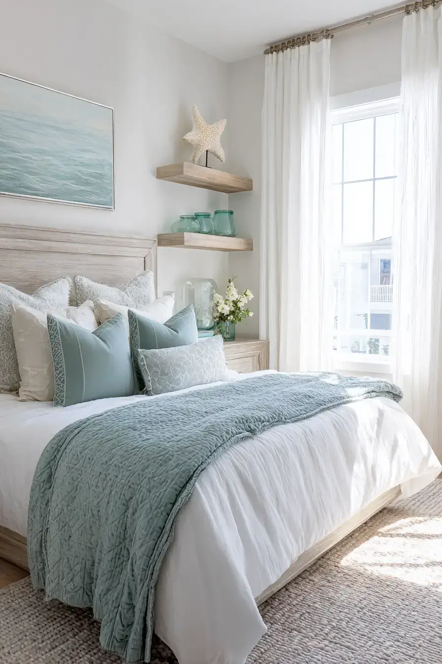 29 Modern Coastal Bedroom Ideas That Sleep Light and Bright modern coastal bedroom