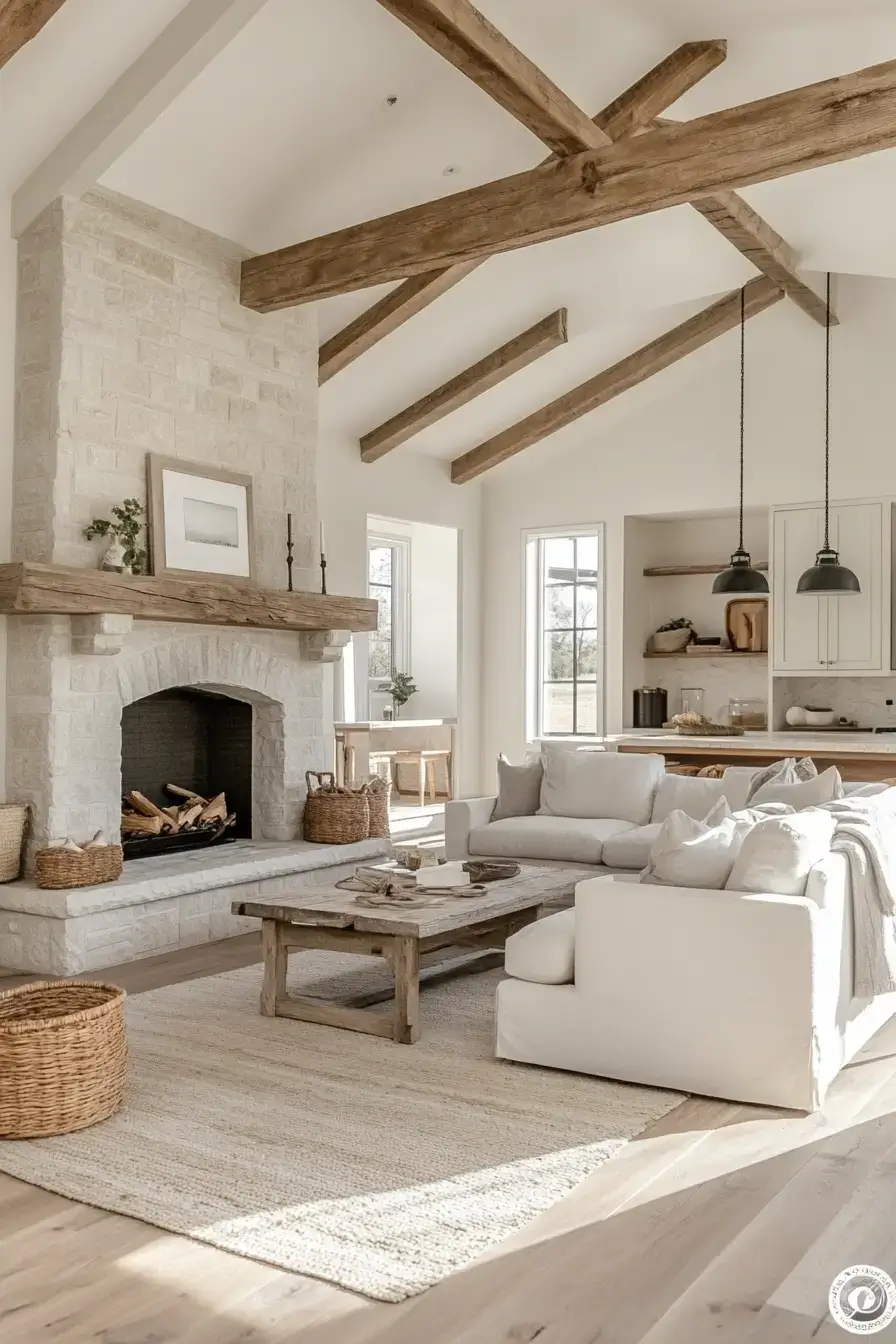 29 Rustic Farmhouse Fireplace Ideas That Anchor the Whole Room rustic farmhouse fireplace