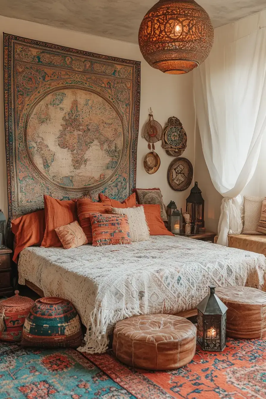29 Afro Boho Bedroom Ideas That Turn Sleep Spaces Into Sanctuaries afro boho bedroom