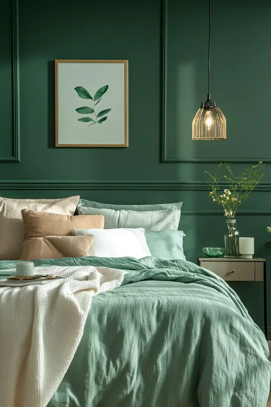 29 Emerald Green Bedroom Ideas for a Deep, Restful Retreat emerald green bedroom