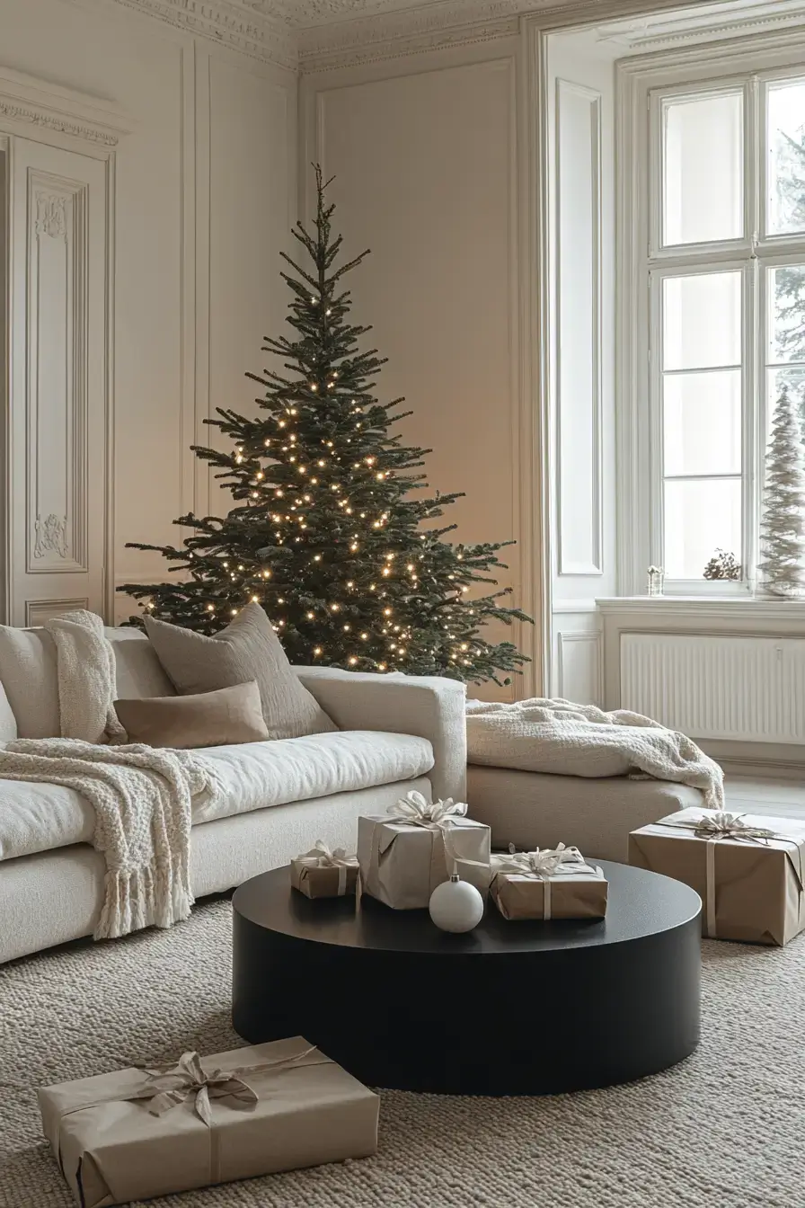 29 Christmas Living Room Setups That Feel Like a Real Holiday Evening christmas living room