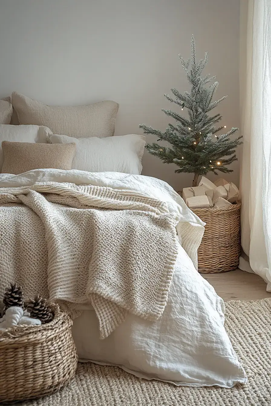 31 Christmas Bedroom Ideas That Feel Warm Without the Glitter Overload christmas bedroom