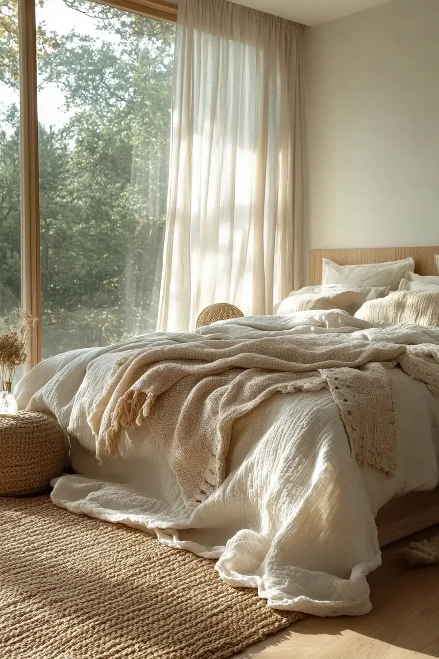 29 Minimalist Boho Bedroom Ideas That Balance Bare and Cozy minimalist boho bedrooms