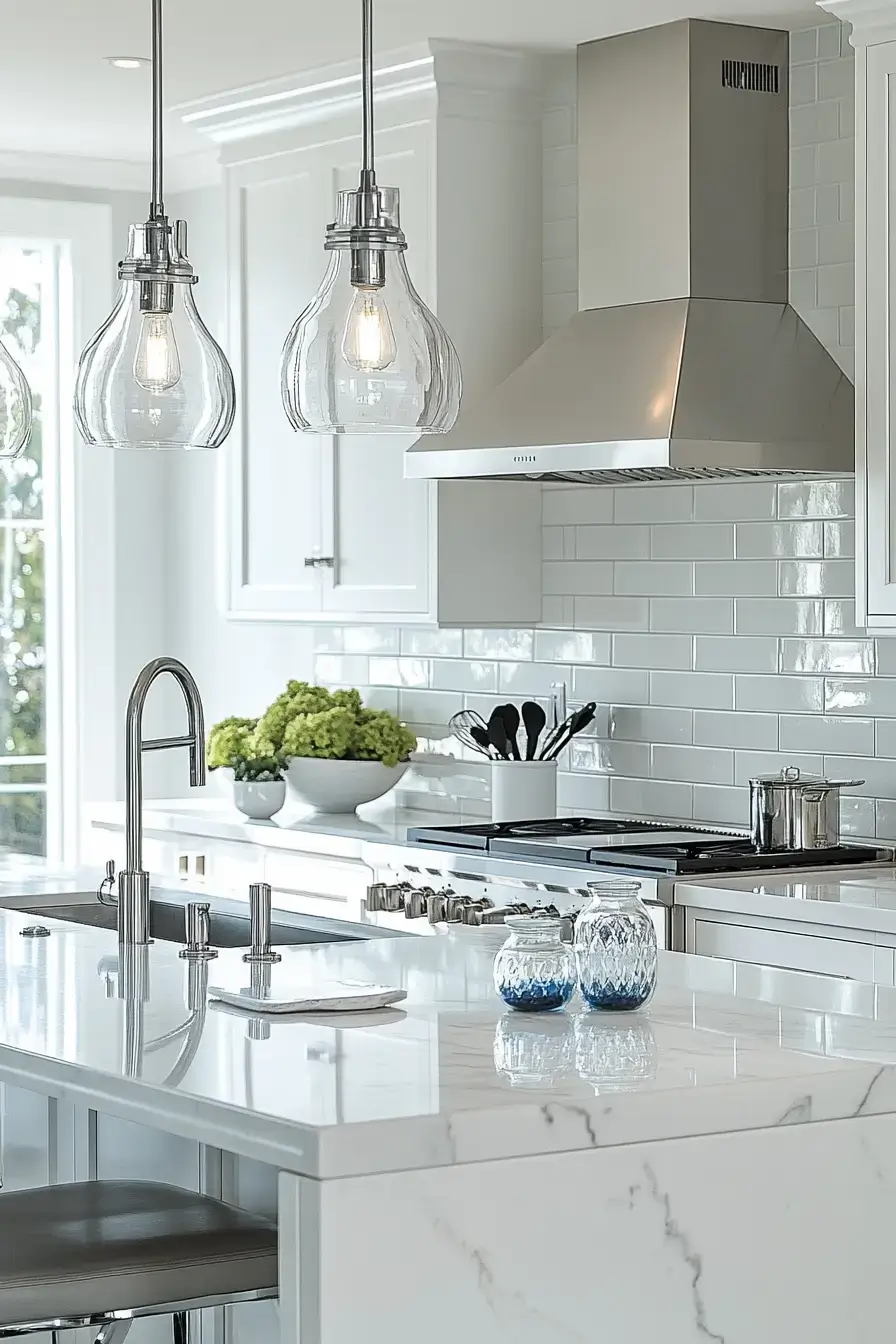 29 Modern Coastal Kitchen Ideas That Pair Marble With Driftwood modern coastal kitchen