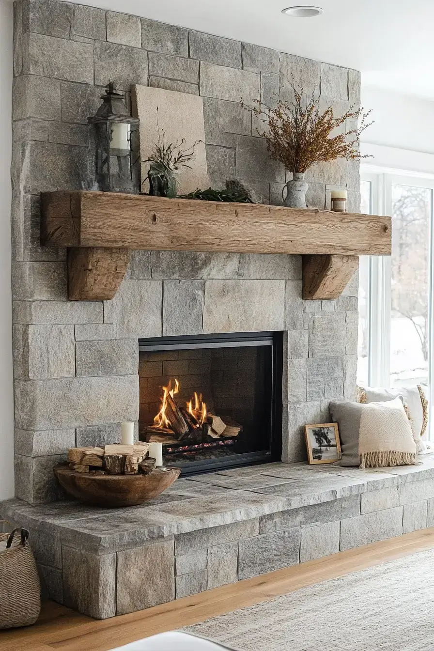 29 Rustic Farmhouse Fireplace Ideas That Anchor the Whole Room rustic farmhouse fireplace
