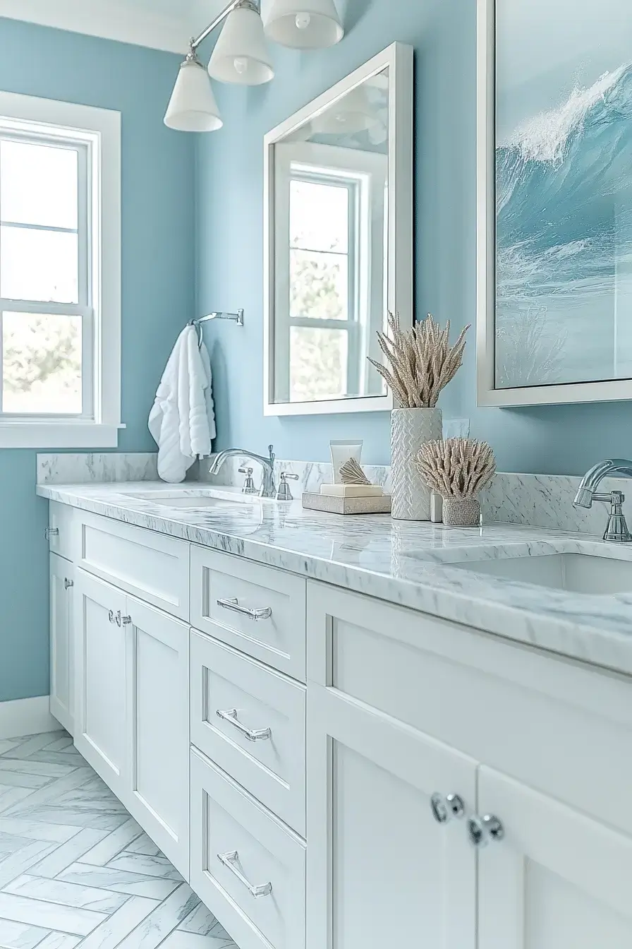 29 Modern Coastal Bathroom Ideas That Feel Spa-Calm modern coastal bathroom